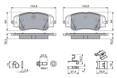 BOSCH 0 986 460 291 Číslo výrobce: BP2989. EAN: 4047026852820.