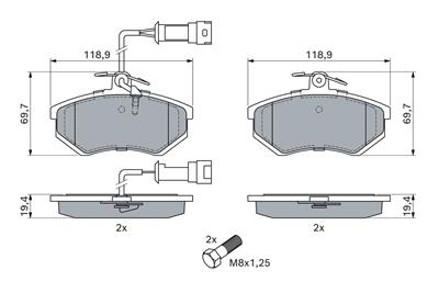 BOSCH 0 986 466 693 Číslo výrobce: BP690. EAN: 3165143103906.