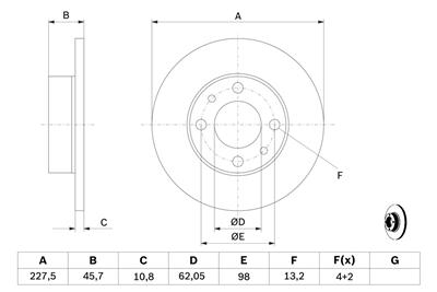 BOSCH 0 986 478 063 Číslo výrobce: BD57. EAN: 4047024095229.
