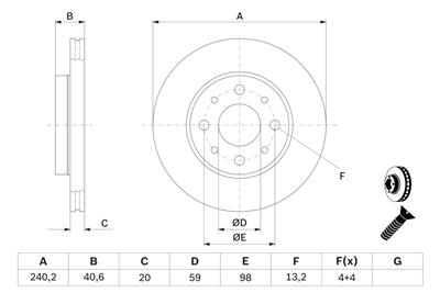 BOSCH 0 986 479 121 Číslo výrobce: BD962. EAN: 4047024271401.