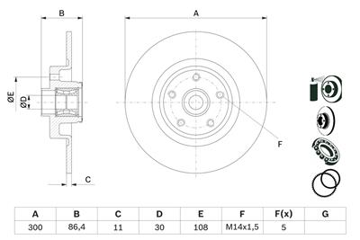 BOSCH 0 986 479 276 Číslo výrobce: BD1125. EAN: 4047024227132.