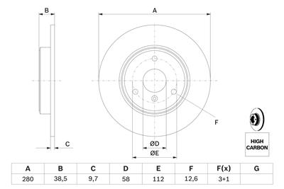 BOSCH 0 986 479 305 Číslo výrobce: BD1168. EAN: 4047024233782.