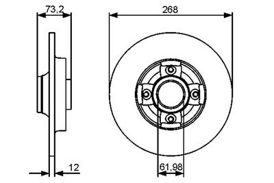BOSCH 0 986 479 383 Číslo výrobce: BD1245. EAN: 4047024309357.