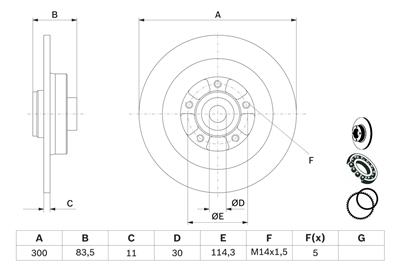 BOSCH 0 986 479 445 Číslo výrobce: BD1465. EAN: 4047024400283.