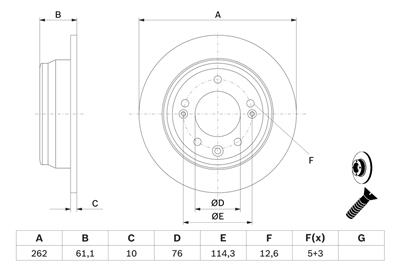 BOSCH 0 986 479 508 Číslo výrobce: BD1364. EAN: 4047024615076.
