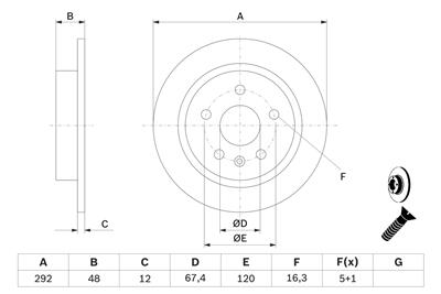 BOSCH 0 986 479 513 Číslo výrobce: BD1367. EAN: 4047024615106.