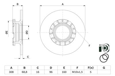 BOSCH 0 986 479 F62 Číslo výrobce: BD2807. EAN: 4047026353082.