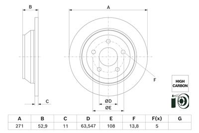 BOSCH 0 986 479 H55 Číslo výrobce: BD3007. EAN: 4047026641219.