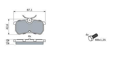 BOSCH 0 986 494 011 Číslo výrobce: BP241. EAN: 4047024044166.