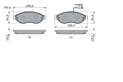 BOSCH 0 986 494 111 Číslo výrobce: BP2710. EAN: 4047024168862.