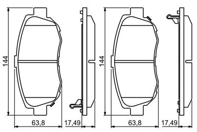 BOSCH 0 986 494 211 Číslo výrobce: BP1147. EAN: 4047024558717.