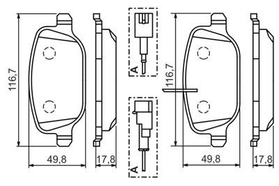 BOSCH 0 986 494 466 Číslo výrobce: BP1387. EAN: 4047024909533.
