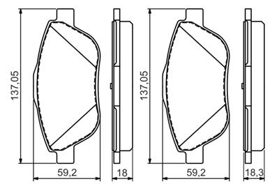 BOSCH 0 986 494 564 Číslo výrobce: BP1485. EAN: 4047025275835.