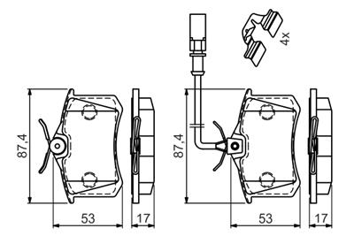 BOSCH 0 986 494 599 Číslo výrobce: BP2686. EAN: 4047025361910.