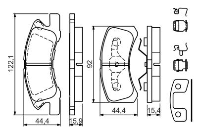 BOSCH 0 986 494 610 Číslo výrobce: BP1045. EAN: 4047025355254.