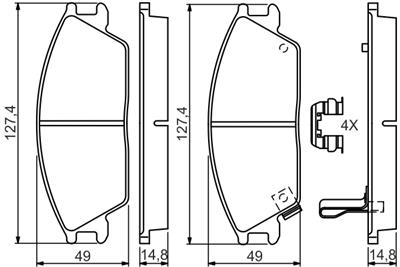 BOSCH 0 986 494 620 Číslo výrobce: BP2693. EAN: 4047025364003.