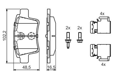 BOSCH 0 986 494 622 Číslo výrobce: BP2705. EAN: 4047025377881.