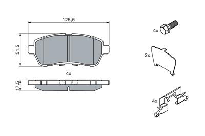 BOSCH 0 986 494 652 Číslo výrobce: BP2661. EAN: 4047025364416.