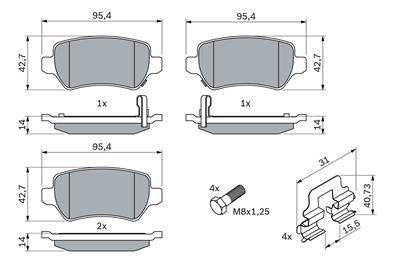 BOSCH 0 986 494 654 Číslo výrobce: BP2688. EAN: 4047025369015.