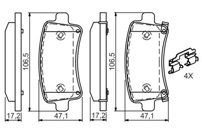 BOSCH 0 986 494 668 Číslo výrobce: BP1663. EAN: 4047025366540.