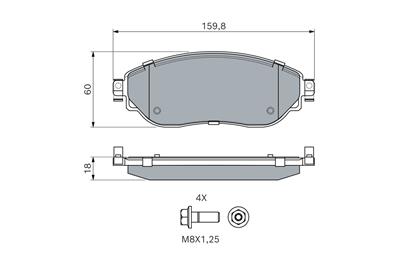 BOSCH 0 986 494 817 Číslo výrobce: BP1991. EAN: 4047026097979.
