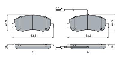 BOSCH 0 986 494 894 Číslo výrobce: BP1882. EAN: 4047026175929.