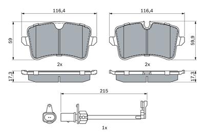 BOSCH 0 986 494 916 Číslo výrobce: BP1905. EAN: 4047026176032.