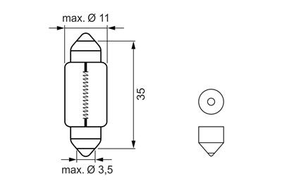 BOSCH 1 987 302 880 Číslo výrobce: C5W. EAN: 4047026592764.