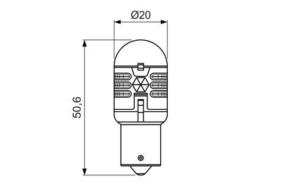 BOSCH 1 987 301 517 Číslo výrobce: 12V 1W P21W LED RETROFIT 6000K. EAN: 4047026352467.