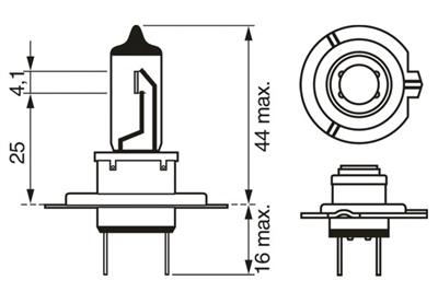 BOSCH 1 987 302 834 Číslo výrobce: H7. EAN: 4047026592726.