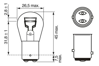 BOSCH 1 987 302 814 Číslo výrobce: P21/5W. EAN: 4047025321426.