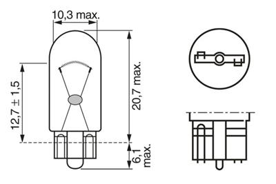 BOSCH 1 987 301 033 Číslo výrobce: W5W. EAN: 3165143234907.