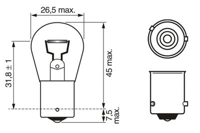 BOSCH 1 987 302 812 Číslo výrobce: PY21W. EAN: 4047025321402.
