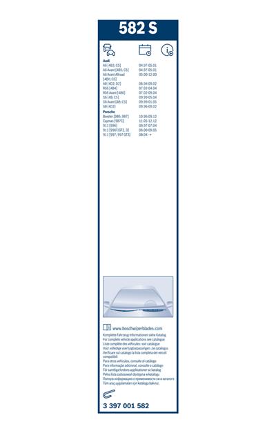 BOSCH 3 397 001 582 Číslo výrobce: 582 S. EAN: 3165141094985.