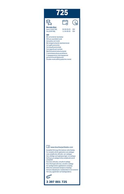 BOSCH 3 397 001 725 Číslo výrobce: 725. EAN: 3165143197103.