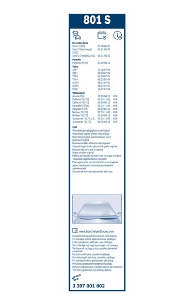 BOSCH 3 397 001 802 Číslo výrobce: 801 S. EAN: 3165143197233.