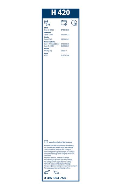 BOSCH 3 397 004 758 Číslo výrobce: H 420.