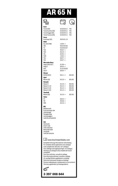 BOSCH 3 397 008 844 Číslo výrobce: AR 65 N. EAN: 4047024784543.