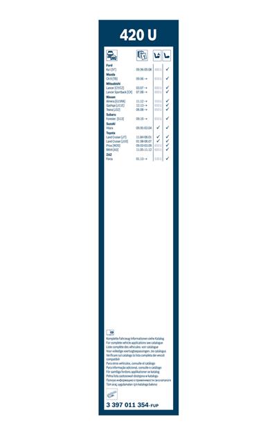 BOSCH 3 397 011 354 Číslo výrobce: 420 U. EAN: 4047024496279.