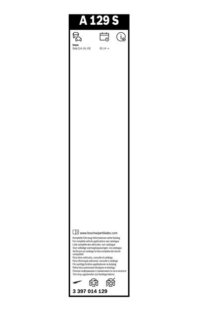 BOSCH 3 397 014 129 Číslo výrobce: A 129 S. EAN: 4047025440837.