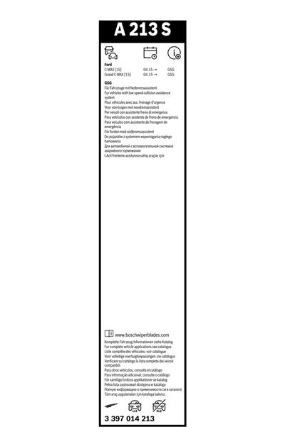 BOSCH 3 397 014 213 Číslo výrobce: A 213 S. EAN: 4047025786362.