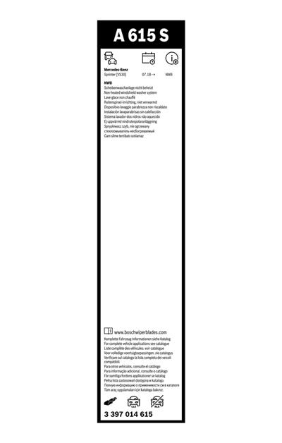BOSCH 3 397 014 615 Číslo výrobce: A 615 S. EAN: 4047026357899.