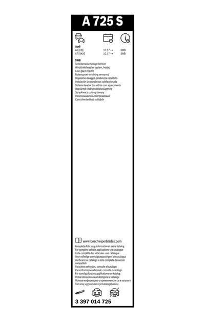 BOSCH 3 397 014 725 Číslo výrobce: A 725 S. EAN: 4047026444988.