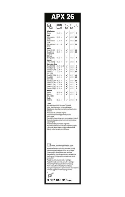 BOSCH 3 397 016 313 Číslo výrobce: APX 26. EAN: 4047026837131.