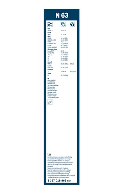 BOSCH 3 397 018 966 Číslo výrobce: N 63. EAN: 4047023222985.