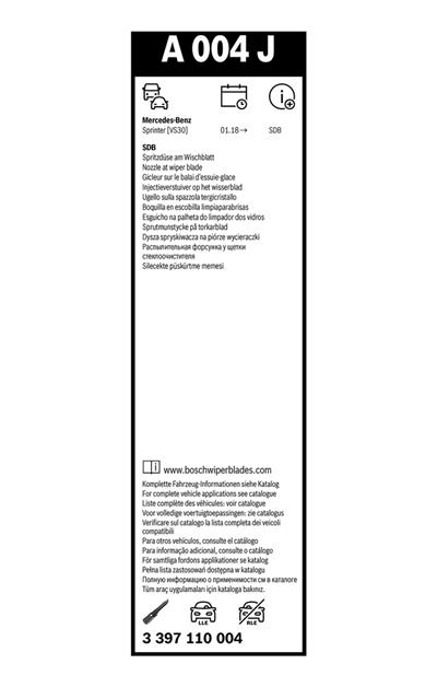 BOSCH 3 397 110 004 Číslo výrobce: A 004 J. EAN: 4047026585070.