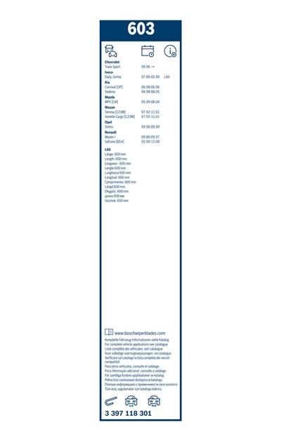 BOSCH 3 397 118 301 Číslo výrobce: 603. EAN: 3165141087819.