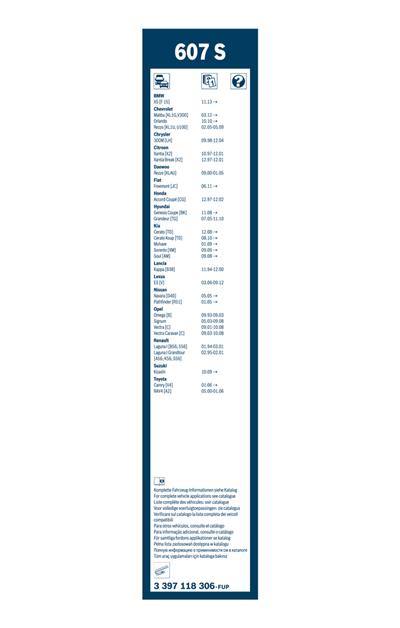 BOSCH 3 397 118 306 Číslo výrobce: 607 S. EAN: 3165141087840.