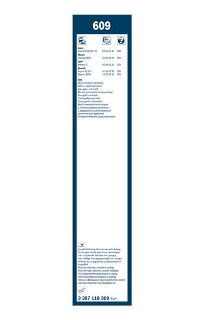 BOSCH 3 397 118 309 Číslo výrobce: 609. EAN: 3165143935484.