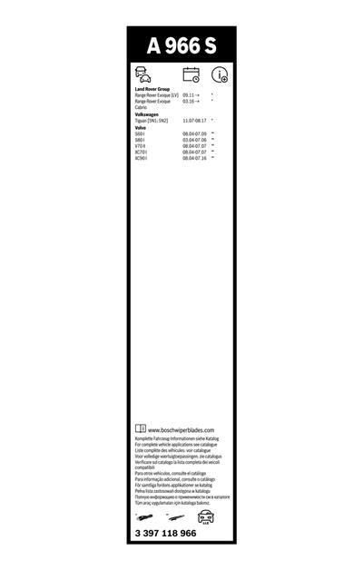 BOSCH 3 397 118 966 Číslo výrobce: A 966 S. EAN: 3165143813331.